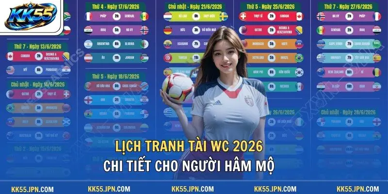 Lịch tranh tài WC 2026 chi tiết cho người hâm mộ